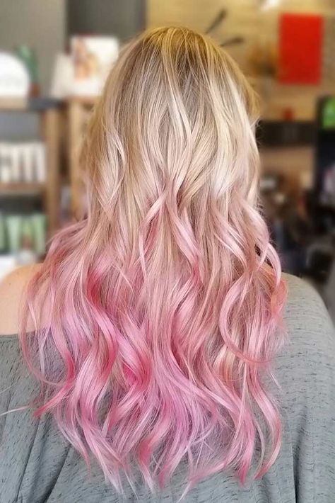 Best Ombre Fall Hair Colors That are Perfectly on Point ★ See more: http://lovehairstyles.com/best-ombre-fall-hair-colors/ Blonde And Pink Balayage, Pink And Blonde Hair, Amber Hair Colors, Blonde To Pink Ombre, Pastel Pink Ombre, Lover Outfit, Pink Dip Dye, Amber Hair, Pink Ombre Hair