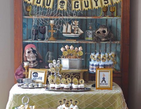 GOONIES Birthday Party...What?! Goonies Birthday, Goonies Party, The Goonies, Party Dessert Table, Party Hostess, Goonies, Theme Halloween, Pirate Theme, Pirate Party