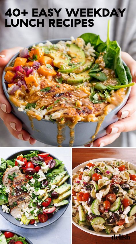 These easy weekday lunches will make meal prep a breeze. Get the recipe from Delish.com. #easy #lunch #weekday #prep #healthy #forwork #mealprep #ideas Quick Work Lunch Ideas, Quick Lunch Recipes, Healthy Lunch Snacks, Work Lunches, Packed Lunches, Easy Healthy Lunches, Fast Lunch, Easy Lunch Recipes, Easy Lunch