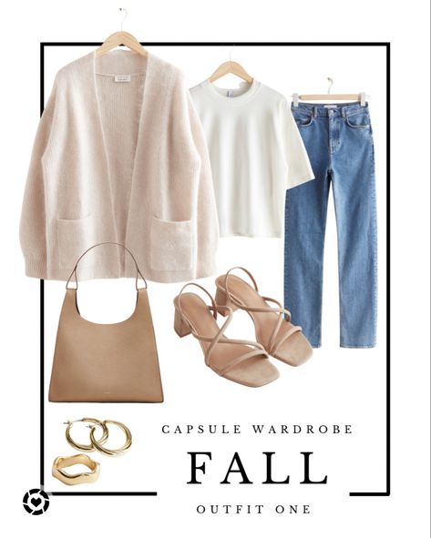 Transitional Early Fall Outfit idea. Summer to Fall. Strap Heels. Tote. Gold accessories. Capsule wardrobe ideas. Accessories Capsule, Capsule Wardrobe Ideas, Fall Capsule Wardrobe, Summer To Fall, Early Fall Outfit, Wardrobe Ideas, Early Fall, Gold Accessories, Cut Jeans