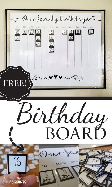 Office Birthday Board Ideas, Family Celebrations Board Diy, Diy Birthday Reminder Board, Family Birthday Board Diy, Birthday Board Ideas For Work, Birthday Reminder Board, Family Birthdays Sign, Birthday Board Diy, Family Birthday Calendar