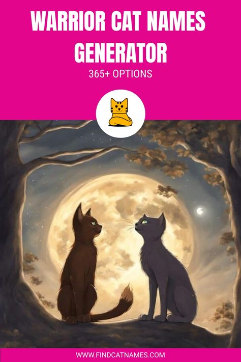 Warrior Cat Names Generator (365+ Options) Warrior Cats Suffixes, Warriors Name Generator, Warrior Name Generator, Warrior Cats Name Generator, Snow Song, Names Generator, Warrior Cat Names, Cats Name, Rare Names