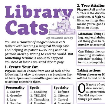 One Page Rpg, Ttrpg Ideas, Teen Activities, Magical Library, Pen And Paper Games, Solo Games, Magical House, House Cats, Library Events