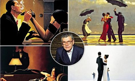 Jack Vettriano reveals the dark side that has made him our most controversial artist Jack Vettriano Paintings, The Singing Butler, Leonard Cohen Songs, Jack Vettriano, Sir Alex Ferguson, Damien Hirst, Jack Nicholson, The Dark Side, College Art