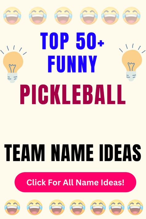 Check Out The Top 50+ Funny Pickleball Team Name Ideas. Click For All 200+ Pickleball Team Name Ideas! Funny Pickleball Awards, Pickleball Team Names, Funny Pickleball Sayings, Pickleball Tournament Ideas, Pickleball Puns, Derby Names, Group Chat Names, Pickleball Funny, Demolition Derby