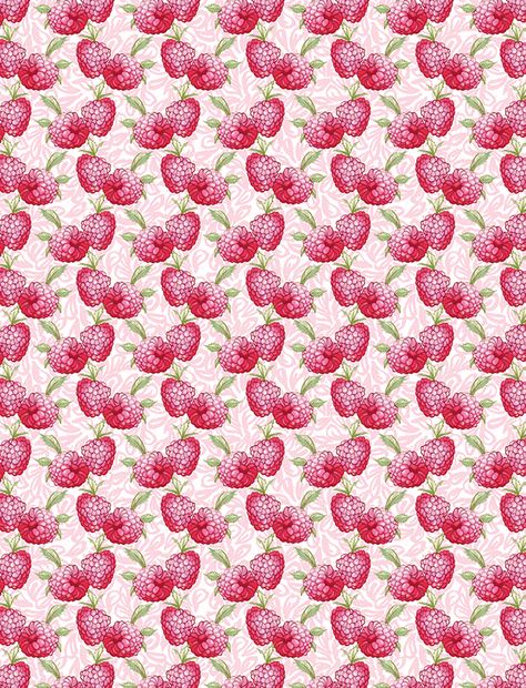 Raspberries Pattern on Behance Watercolor Pattern Design, Watercolor Food Illustration, Food Pattern, Watercolor Food, Fruit Wallpaper, Food Patterns, Aesthetic Coquette, Butterfly Effect, Art Theme