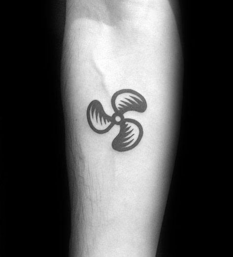 50 Propeller Tattoo Ideas For Men - Bladed Fan Designs Speedboat Tattoo, Propeller Tattoo Design, Propeller Tattoo, Navigation Tattoo, Bladed Fan, Traditional Tattoo Flowers, Tattoo Flowers, Tattoo Ideas For Men, Anchor Tattoo