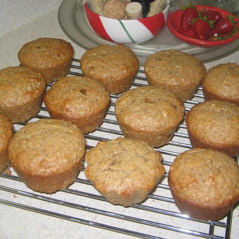 These  muffins  are tasty and quick to make. Your family will love the  flavor and they won't even know that they are good for them too! NOTE: If you do not have the Hazelnut coffee creamer you can use regular milk or 2%. Also if you do not have the peach butter butter you can use apple butter or apple sauce, or mashed banana. Raisins may be added, if desired. Grape Nuts Recipes, Grape Nuts Cereal, Hazelnut Coffee Creamer, Nut Dessert, Bran Muffin Recipes, Peach Butter, Grape Nuts, Coffee Creamer Recipe, Creamer Recipe