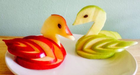 How To, How Hard, and How Much: Apple Swans The Trumpet Of The Swan, Apple Swan, Lake Birthday Party, Lake Birthday, Swan Lake, Party Guests, Hard Time, Swans, Ducks