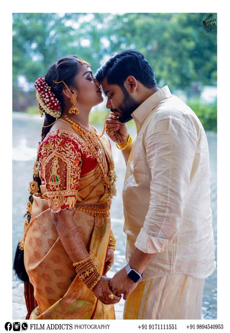 Tamil Wedding Photography Couples, Tamil Wedding Photoshoot, Traditional Marriage Poses, Tamil Marriage Couple Photography, Wedding Couple Poses Tamil Nadu, Tamil Wedding Couple Poses Photography, Kerala Wedding Poses, Tamil Traditional Wedding Poses, Wedding Possess Tamil