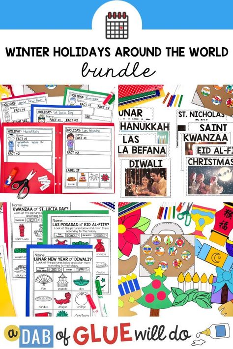 Multicultural learning with this Winter Holidays Around the World Bundle. Help students learn & appreciate winter celebrations worldwide. Winter Holidays Around The World Preschool, Holidays Around The World Kindergarten, December Holidays Around The World, Winter Read Alouds, Winter Holidays Around The World, Venn Diagram Activities, Classroom Holiday Crafts, Holiday Classroom Activities, Brainstorming Activities