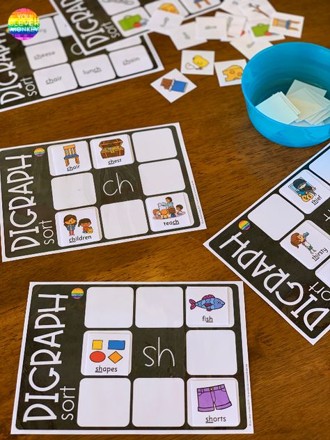 Digraphs Kindergarten, Digraph Activities, Toys Topic, Writing Rubrics, Digraphs Worksheets, Digraphs Activities, Ending Sounds, Letter Reversals, Vowel Digraphs