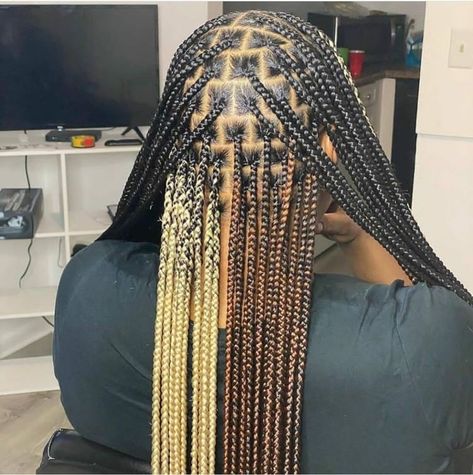 Safe Hairstyles, Tina Snow, Peekaboo Hair Colors, Feed Ins, Colored Box Braids, Lemonade Braids, Peekaboo Hair, Big Box Braids Hairstyles, Colored Braids