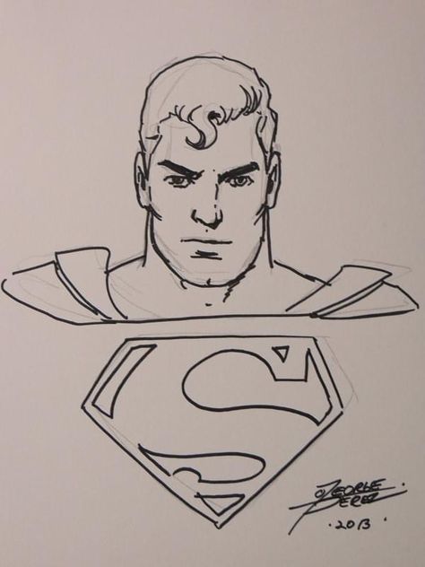 Super Hero Sketches, Superman Sketch, Superman Drawing, Side View Drawing, Superman Family, George Perez, Dc Art, Mark Hamill, Books Art