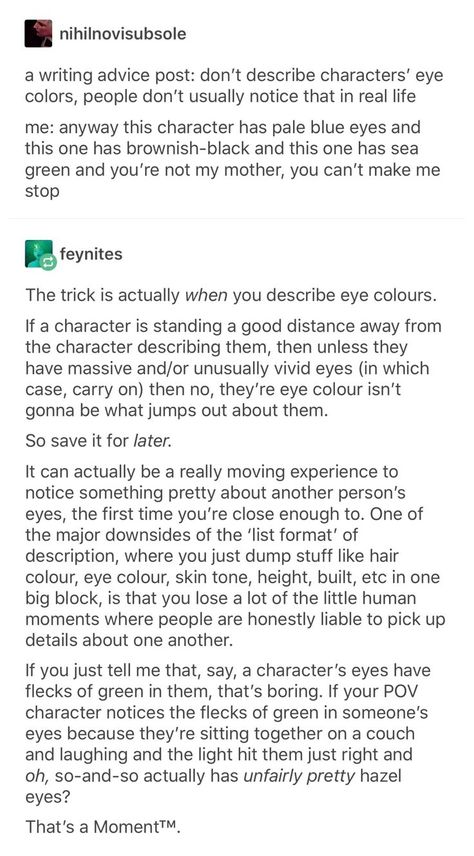 Green Eyes Description, Describing Green Eyes, Green Eyes Description Writing, Blue Eyes Description Writing, Eye Colours For Writers, How To Write People Of Color, Eyes Description Writing, Blue Eyes Description, Eye Color Descriptions Writing