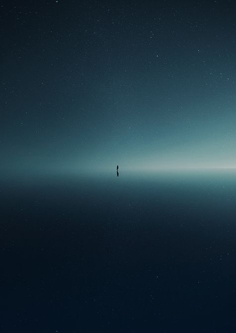 SOLITUDE II on Behance Octane Render, Art Digital Art, Cool Wallpapers Art, Cinematic Photography, Surreal Art, Fantasy Landscape, Cinema 4d, Dark Art, Night Sky