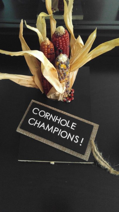 We hosted our first Corn hole tournament on Fourth of July!! Here is my trophy we made!!!👍👍👍👍😀😀😀😀 Corn Hole Party Ideas, Corn Hole Trophy Diy, Corn Hole Tournament, Prize Ideas, Cornhole Tournament, Corn Hole Diy, Activity Director, Family Party Games, Game Prizes