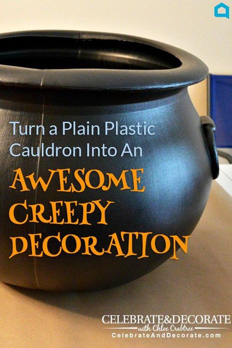 Diy File Cabinet, Black Cauldron, Idea For Halloween, Creepy Decor, Dollar Store Halloween, Halloween Centerpiece, Pumpkin Centerpieces, Halloween Diy Crafts, Family Halloween Costumes