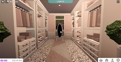 Roblox Bloxburg Closet Ideas, Bloxburg Bedroom Ideas Farmhouse, Blockburg Interior Ideas, Walk In Closet Bloxburg Ideas, Bloxburg Dressing Room Ideas, Closet Idea Bloxburg, Bloxburg Walk In Closet Ideas, Closet Ideas Bloxburg, Walk In Closet Bloxburg