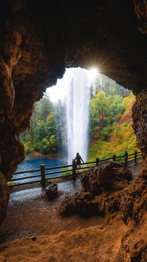 jguzmannn on Instagram: Into the shadows of Silver Falls 🌲 #oregon #portland Silver Falls Oregon, Oregon Aesthetic, Silver Falls State Park, Oregon Portland, Oregon Waterfalls, Silver Falls, Oregon Travel, Beach Camping, Amazing Travel Destinations