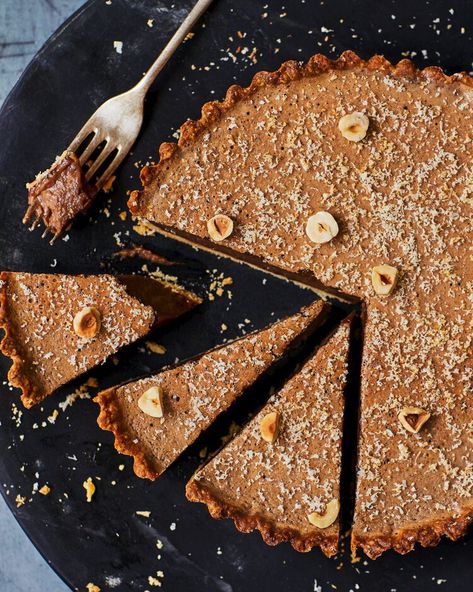 Ravneet Gill's gianduja chocolate tart Christmas Chocolate Recipes, Cookie Tarts, Date Night Food, Chocolate Tarts Recipe, Crumble Tart, Italian Chocolate, Italian Recipes Dessert, Hazelnut Cake, Sweet Pies