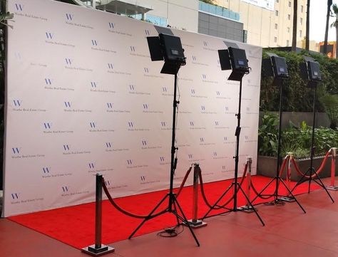 Red Carpet Aesthetic, Planner Logo Design, Step And Repeat Backdrop, Red Carpet Backdrop, Hollywood Hotel, Step And Repeat, Hollywood Theme, Event Solutions, Awards Night