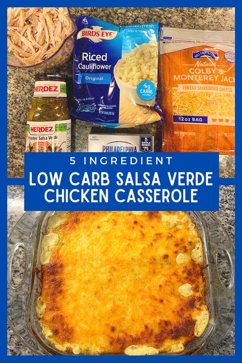 Chicken Casserole Low Carb, Salsa Verde Chicken Casserole, Low Carb Salsa, Meal Prep Low Carb, Low Carb Dinner Easy, Casserole Low Carb, Verde Chicken, Salsa Verde Chicken, Low Carb Meal Prep