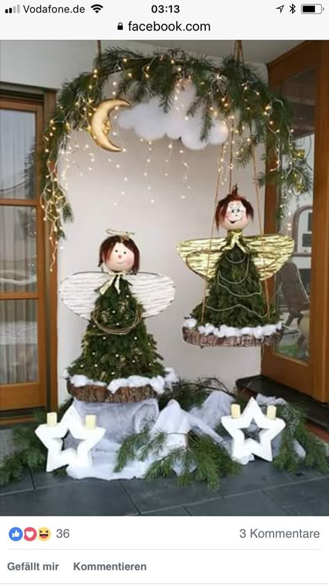 Holiday Ornaments Diy, Ideas For Christmas Decorations, Christmas Table Decorations Diy, Christmas Decorations Ideas, Whimsical Christmas, Christmas Porch, Christmas Display, Christmas Floral, Ideas For Christmas