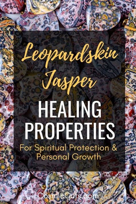 Let the healing properties of Leopardskin Jasper fill you with good vibrations and protect you on your life journey. This beautiful stone is the total healing package and will bring happiness into your life. Let's learn all about Leopardskin Jasper meaning now! #leopardskinjaspermeaning leopardskinjasperhealingproperties #leopardskinjasper https://cosmiccuts.com/blogs/healing-stones-blog/healing-properties-of-leopardskin-jasper Leopardskin Jasper Meaning, Clean Crystals, Crystal Grimoire, Witchy Crystals, Healing Crystals Decor, Witch Goddess, Crystal Magick, Positive Energy Crystals, Jasper Meaning