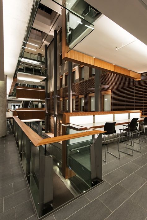 University of Ottawa / KWC Architects + Diamond Schmitt Architects University Of Ottawa Aesthetic, Ottawa Library, Ottawa Aesthetic, Central Staircase, University Of Ottawa, Birthday Goals, School Aesthetic, Autumn 2024, Staircase Design