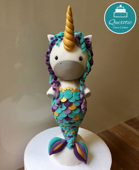 Mermicorn Cake Ideas, Unicorn Mermaid Cake, Rainbow Unicorn Party, Mermaid Cake Topper, Unicorn Mermaid, Mermaid Cakes, Cat Cake, Unicorn Cake, 9th Birthday