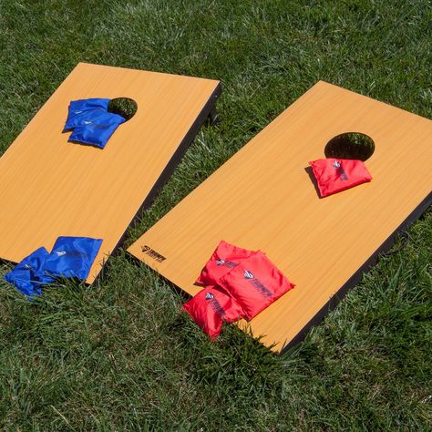 For the roof deck.. Triumph Sports Wooden Cornhole Set - $66.99 @hayneedle Diy Cornhole Bags, Puppy Backpack, Triumph Sports, Bean Bag Toss Game, Cornhole Game, Bean Bag Toss, Corn Hole Game, Bag Toss, Animal Bag