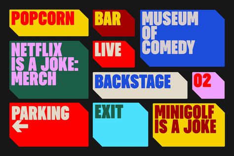 Netflix Is a Joke: The Festival | PORTO ROCHA Bingo Design, Brooklyn Design, Comedy Festival, Digital Graphic Design, Design System, Design Website, The Festival, 로고 디자인, Identity Design