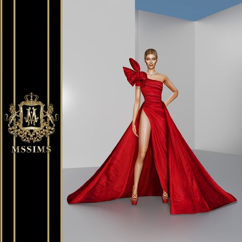 MSSIMS — CARA - ELIE SAAB COUTURE FALL 2021 GOWN EXCLUSIVE... Tumblr Sims 4, Elie Saab Couture, Look Formal, Sims 4 Dresses, Sims4 Clothes, Sims 4 Cc Packs, Sims 4 Mods Clothes, Sims 1, Gala Dresses