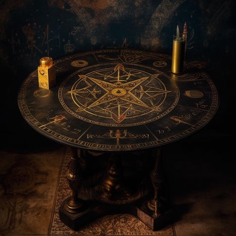 Occult Room, Alchemy Fashion, Seance Table, Witch Table, Tarot Table, Witchcore Aesthetic, Sacred Space Altar, Witchy Room, Bard College