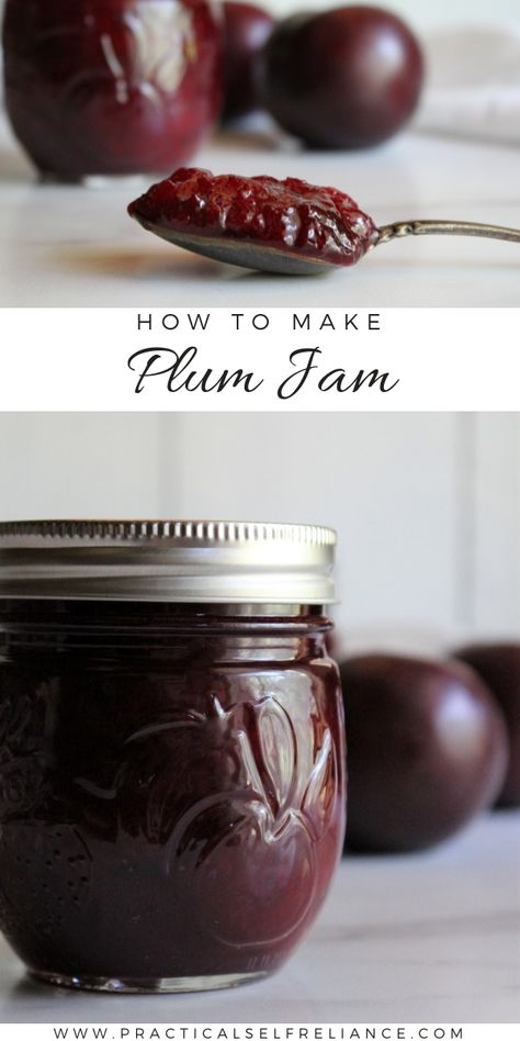 Plum Jam With Pectin, Plum Jam Without Pectin, Jams Recipes, Canning Plums, Plum Jam Recipe, Canning Jams, Plum Preserves, Homemade Marmalade, Jam Homemade