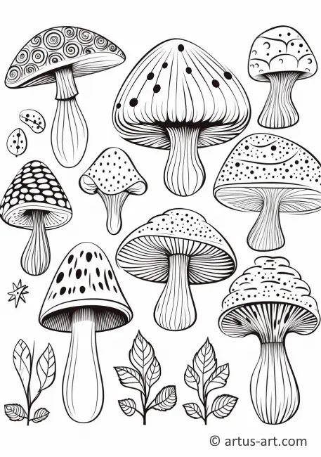 Mushrooms Coloring Pages » Free Download » Artus Art Printable Mushroom Coloring Page, Shroom Tattoo, Mushrooms Coloring Pages, Mushroom Patterns, Mushroom Coloring, Beautiful Mushrooms, Pirate Coloring Pages, Insect Coloring Pages, Coloring Pages Nature