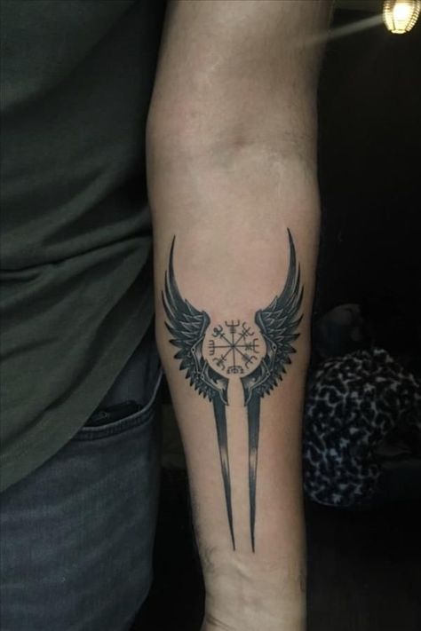 Valkyrie Tattoo Symbols, Valkyrie Tattoos, Norse Mythology Tattoo, Valkyrie Tattoo, Viking Tattoo Symbol, Forearm Band Tattoos, Tattoo Symbols, Rune Tattoo, Wing Tattoo Designs