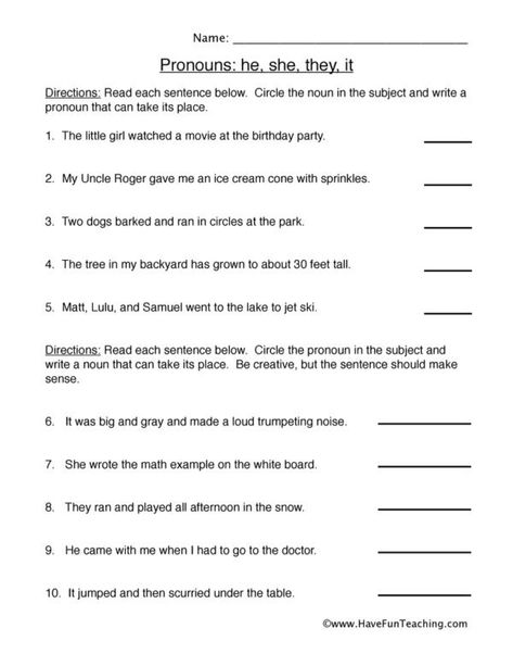 Pronouns - Have Fun Teaching Pronoun Worksheet, Singular Possessive Nouns, Pronoun Examples, Pronouns Worksheet, Wristband Template, Relative Pronouns, Possessive Nouns, Possessive Pronoun, Nouns And Pronouns