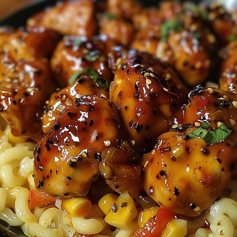 Sweet and Spicy Honey Pepper Chicken Honey Pepper Chicken Sauce, Spicy Honey Pepper Chicken, Hot Pepper Chicken Recipes, Sweet And Spicy Chicken Crockpot, Sweet Spicy Honey Pepper Chicken, Sweet And Spicy Honey Chicken, Chicken Honey Recipes, Sweet N Spicy Chicken, Chicken Breast One Pot Meals