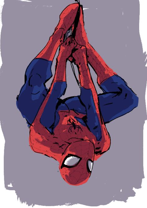 Spiderman Poses Upside Down, Spiderman Smiling Drawing, Cool Spiderman Poses, Poses Upside Down, Spiderman Poses Reference Upside Down, Spiderman Upside Down Pose, Spider Man Upside Down Drawing, Upside Down Pose Drawing, Spider Man Poses Reference Upside Down