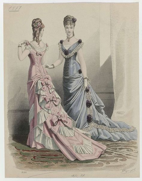 1870 Fashion, Victorian Era Dresses, Western Womens Fashion, 1870s Fashion, Victorian Era Fashion, Ancient Dress, 1880s Fashion, 1800s Fashion, Fashion Illustration Vintage