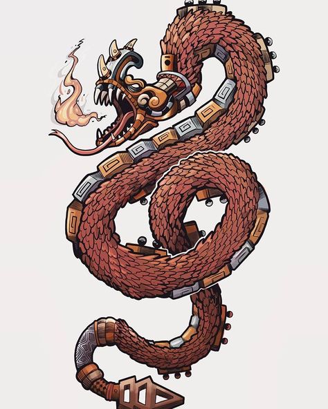 Dracko Velasco en Instagram: “Xiuhcóatl "la serpiente solar" una comisión más para un buen amigo en Trumplandia 😃 si ustedes quieren su dibujito no tarden en mandar un…” Aztec Tattoos, Ancient Mexico, Aztec Tattoo Designs, Maya Art, Latino Art, Mexican Culture Art, Aztec Tattoo, Chicano Drawings, Graffiti Doodles