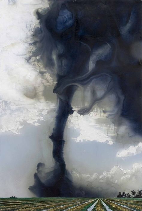 red-lipstick:  Alexis Rockman (b. 1962, New York, USA) - Blue Tornado, 2007   Paintings: Oil on Gessoed Paper Tornado Wallpaper, Tornado Gif, Weather Art, Wild Weather, Gcse Art, Natural Phenomena, One Punch Man, Tornado, The Sky