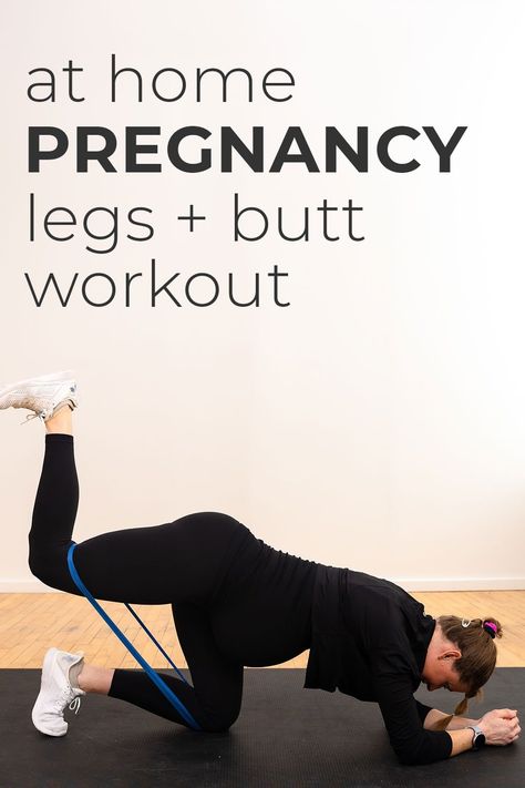 Maintain a strong lower body during pregnancy with this QUICK and effective LEG DAY WORKOUT - pregnancy friendly for all trimesters! This at home prenatal workout uses dumbbells and an optional resistance band to build strength in the glutes, hamstrings and quads - without causing pelvic or sciatica pain! Pregnancy Leg Workout, Quick Leg Workout, Prenatal Pilates, Exercise For Pregnant Women, Leg Day Workout, Toned Legs Workout, Nourish Move Love, Leg Workout At Home, Exercise During Pregnancy