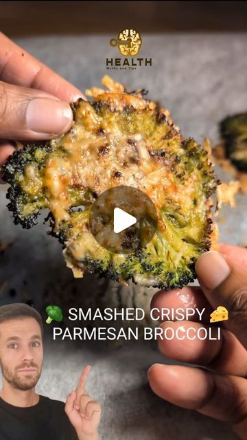 Health Myths and Tips on Instagram: "Want a tasty and healthy side dish? Try this Smashed Crispy Parmesan Broccoli recipe! 🥦✨ It’s easy to make and packed with flavor. Here’s how:

Ingredients:

-Broccoli florets
-Olive oil
-Oregano
-Garlic powder
-Paprika
-Cumin
-Salt and pepper
-Grated parmesan cheese

Steps:

-Boil the broccoli: Cut your broccoli florets and boil for 10-15 minutes until slightly soft, then drain and set aside.

-Prepare the seasoning: Drizzle olive oil on a baking tray lined with paper and sprinkle oregano, garlic powder, paprika, cumin, salt, pepper, and all-purpose seasoning. Add a generous amount of parmesan.

-Smash the broccoli: Place the florets on the tray and gently smash them with a flat object (like a glass). Add extra parmesan and seasoning on top.

-Roast o Smashed Crispy Parmesan Broccoli, Parmesan Broccoli Chips, Smashed Parmesan Broccoli, Broccoli Parmesan Crisps, Broccoli Chips, Smashed Broccoli Recipe, Smashed Broccoli With Parmesan, Smashed Broccoli, Parmesan Broccoli Recipes