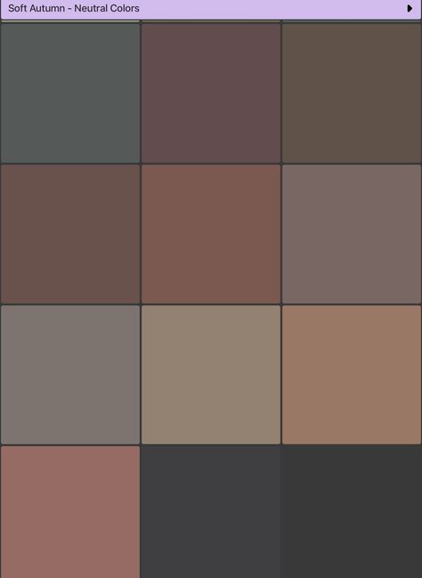 Neutral Colors - Soft Autumn Desaturated Color Palette, Color Coordination, Feed Insta, Allover Design, Media Planner, Homescreen Ideas, Social Media Planner, Soft Autumn, Dark Art Illustrations