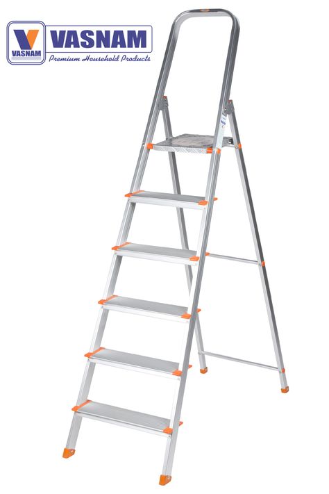 Vasnam Aluminium Step Ladder 5+1 This 5+1 step ladder is built from high quality aluminium, Vasnam Aluminium step ladder is hardwearing, corrosion-resistant, it’s designed for trade use and will last a lifetime under normal home use. Aluminium Ladder, Step Ladder, Engineering, High Quality, Design