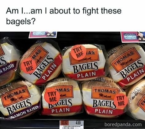 50 Funny And Weird Food Memes You Probably Shouldn't Read While You're Eating (New Pics) Plain Bagel, Food Memes, Clean Memes, Cinnamon Raisin, Weird Food, Fresh Memes, Food Humor, Really Funny Pictures, Funny Pins