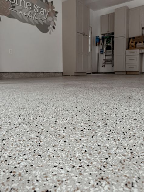 How to DIY Epoxy Your Garage Floors - Come Stay Awhile by Amanda Vernaci | Modern Farmhouse DIY + Home Renovation Epoxy Garage Floor Ideas, Garage Epoxy Floor, Epoxy Garage Floor, Garage Epoxy, Indoor Playroom, Garage Floor Paint, Epoxy Floors, Garage Floors, Modern Farmhouse Diy